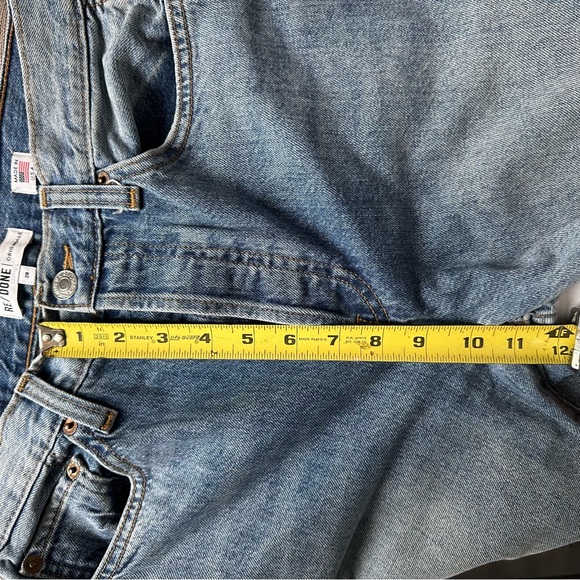 RE/DONE Originals High Rise Button Fly Jeans 28 Made in USA Vintage Wash - Picture 11 of 11